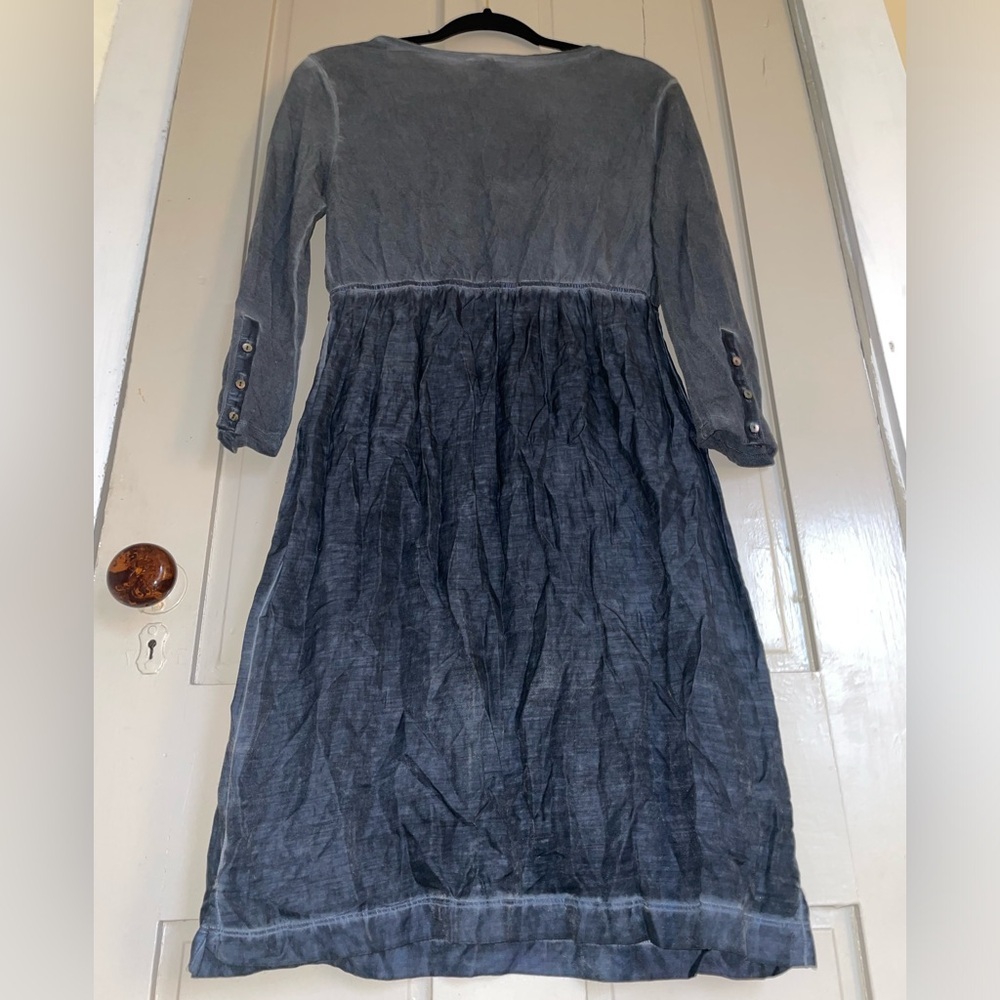 Soma Long Sleeve Scoop Neck Sundress Double Lined Adjustable Straps Button Up - Picture 7 of 13